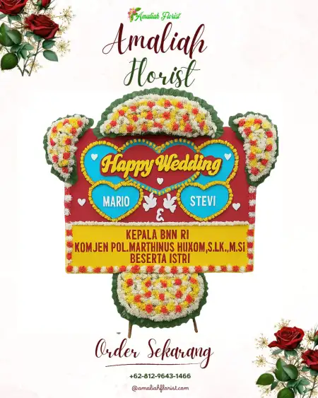 Papan Bunga Pernikahan Kalibening